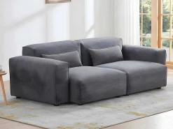 Driezitsbank Van Stof - Grijs - Magali-Vente-unique Sale