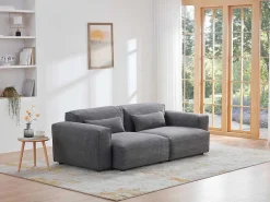 Driezitsbank Van Stof - Grijs - Magali-Vente-unique Sale