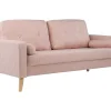 Driezitsbank Van Stof Met Woleffect Tatum - Roze-Vente-unique New