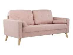 Driezitsbank Van Stof Met Woleffect Tatum - Roze-Vente-unique New