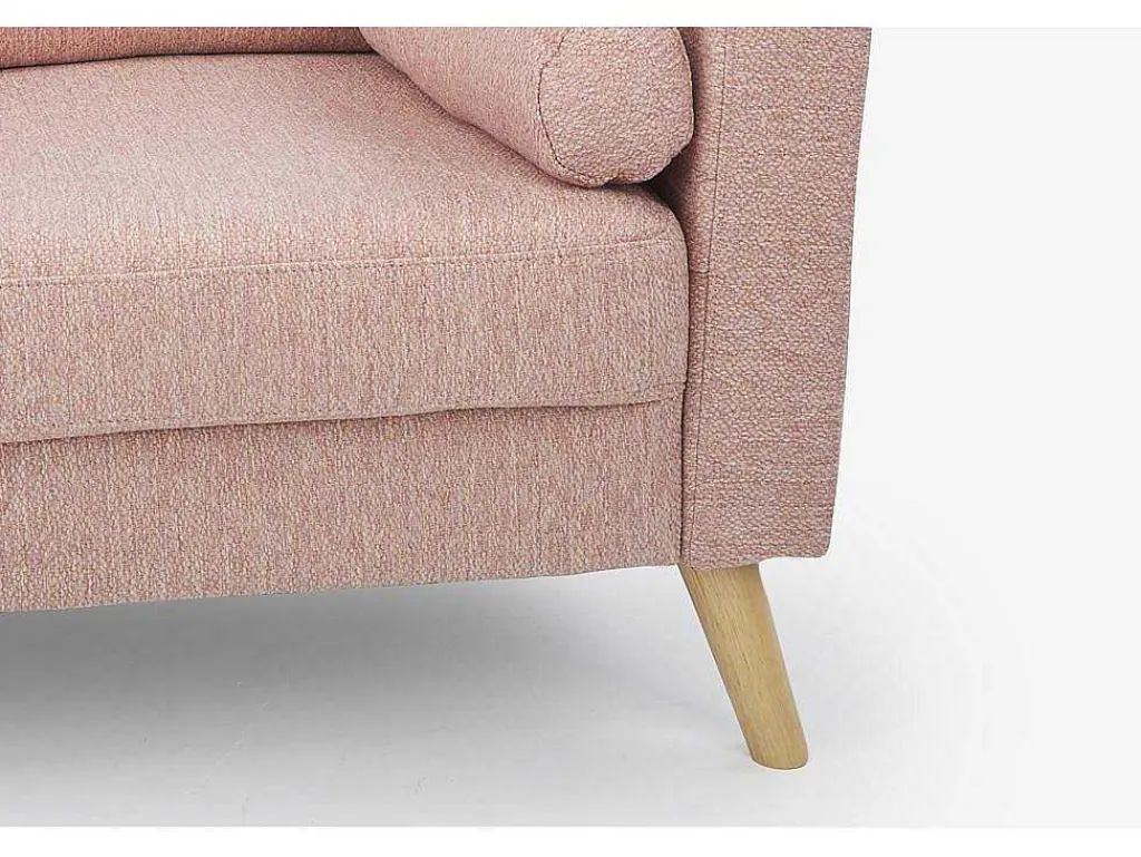 Driezitsbank Van Stof Met Woleffect Tatum - Roze-Vente-unique New
