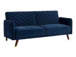 Driezitsbedbank Van Fluweel Joris - Blauw-Vente-unique Best