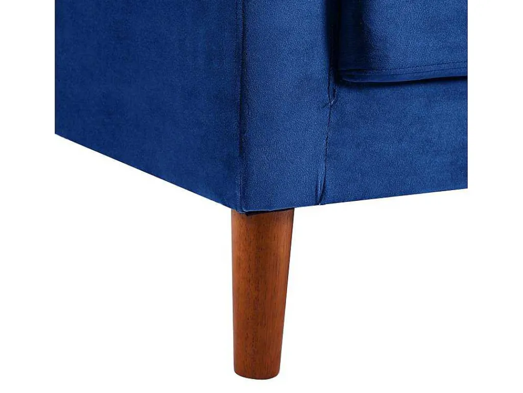 Driezits-Chesterfield-Bank Van Nachtblauw Velours Arsene-Vente-unique Discount