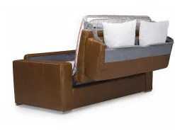 Driezits-Slaapbank 100% Buffelleer Delectea Ii - Kleur: Vintage Karamel-LINEA SOFA Hot