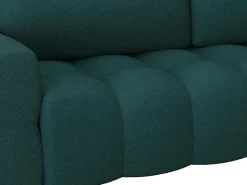 Driezitsslaapbank Van Blauwgroene Bouclestof Issoro-Vente-unique Discount