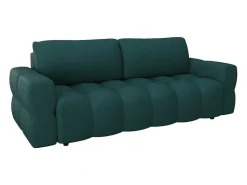 Driezitsslaapbank Van Blauwgroene Bouclestof Issoro-Vente-unique Discount
