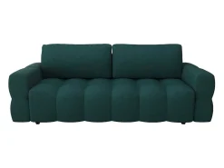 Driezitsslaapbank Van Blauwgroene Bouclestof Issoro-Vente-unique Discount