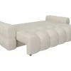 Driezitsslaapbank Van Cremekleurige Bouclestof Issoro-Vente-unique Online