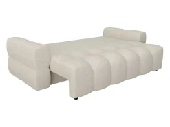 Driezitsslaapbank Van Cremekleurige Bouclestof Issoro-Vente-unique Online