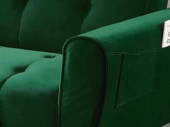 Driezits-Slaapbank Van Fluweel Polani - Dennengroen-Vente-unique Online