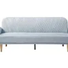 Driezitsslaapbank Van Lichtblauwe Stof Venafra-Vente-unique Sale