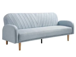 Driezitsslaapbank Van Lichtblauwe Stof Venafra-Vente-unique Sale
