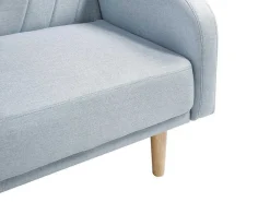 Driezitsslaapbank Van Lichtblauwe Stof Venafra-Vente-unique Sale
