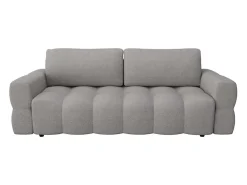 Driezitsslaapbank Van Lichtgrijze Bouclestof Issoro-Vente-unique Outlet