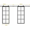 Dubbele Schuifdeur H205 X B83 Cm - Aluminium En Mat Gehard Glas - Wilden-Vente-unique Online