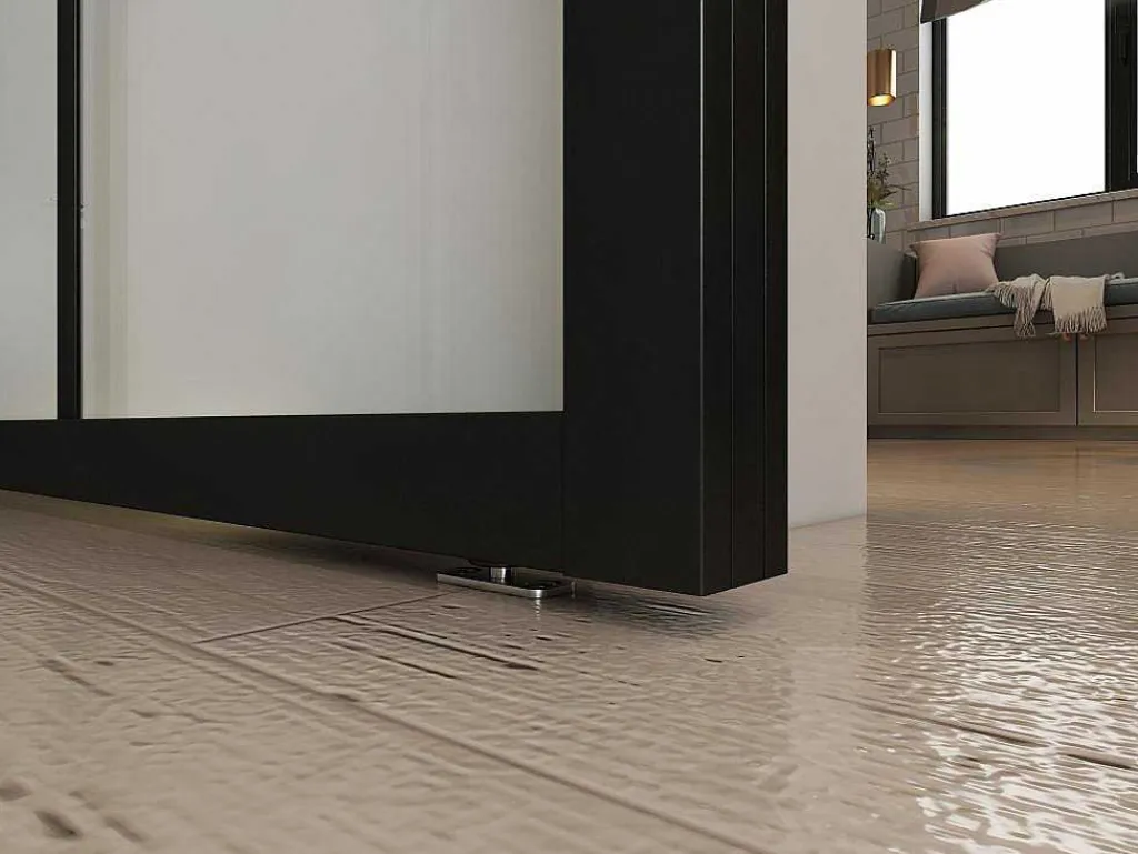 Dubbele Schuifdeur H205 X B83 Cm - Aluminium En Mat Gehard Glas - Wilden-Vente-unique Online