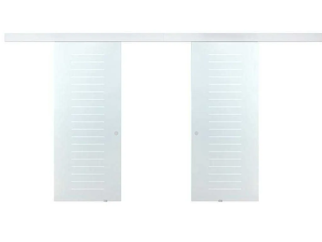Dubbelwandige Schuifdeur - H205 X L166Cm - Gehard Glas - Astana-Vente-unique Discount