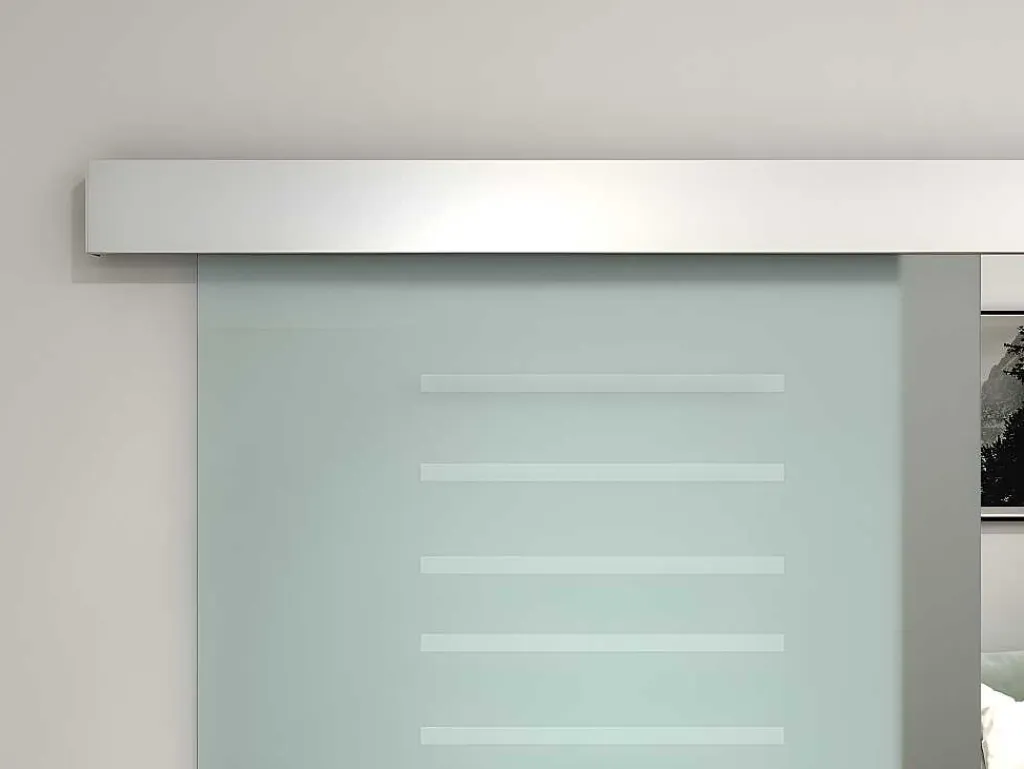 Dubbelwandige Schuifdeur - H205 X L166Cm - Gehard Glas - Astana-Vente-unique Discount