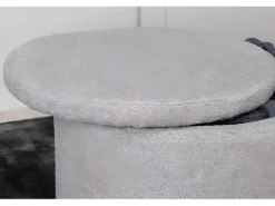 Dunken Poef, Hocker Met Opbergruimte O51Cm Teddystof Bruin.-Venture Home Hot
