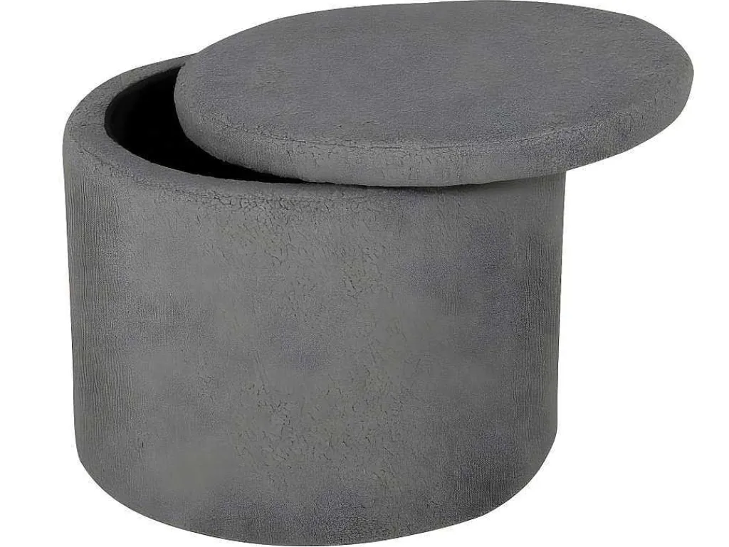 Dunken Poef, Hocker Met Opbergruimte O51Cm Teddystof Bruin.-Venture Home Hot