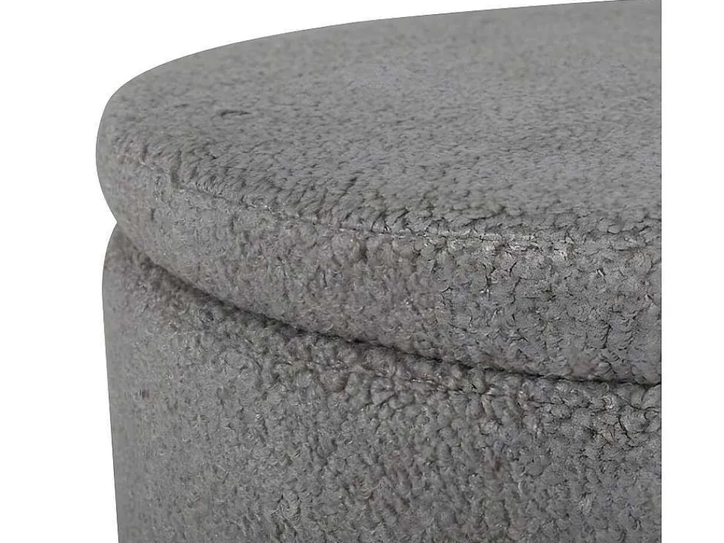Dunken Poef, Hocker Met Opbergruimte O51Cm Teddystof Bruin.-Venture Home Hot
