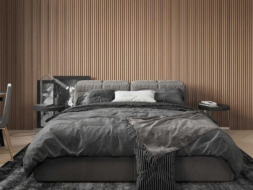 3D-Wandpaneel - 3,71 M - Natuurlijke Houtkleur - Set Van 8 - Tatiana-Vente-unique Clearance