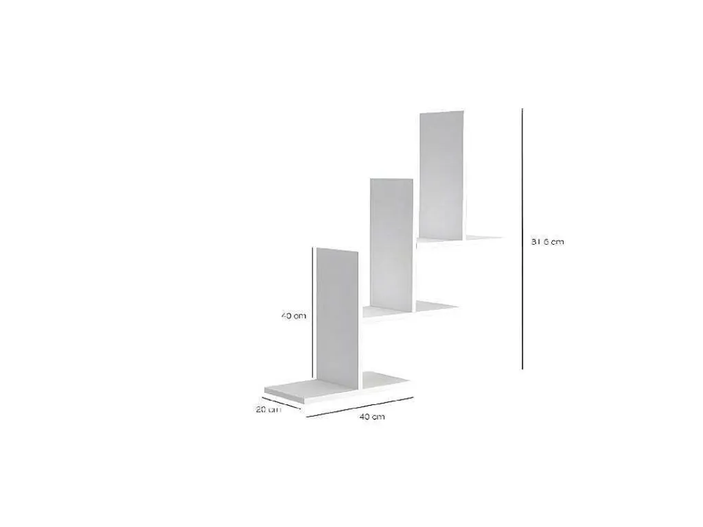 Eclipse Plank, Wit, 80X20X81,6 Cm, Epikasa-Homemania Discount