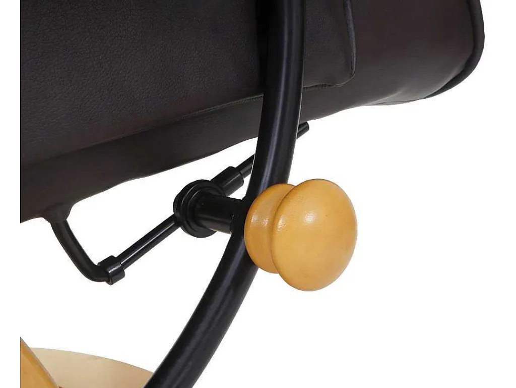 Edmonton Fauteuil Met Kruk, Bruin, Naturel Bruin-Vente-unique Hot