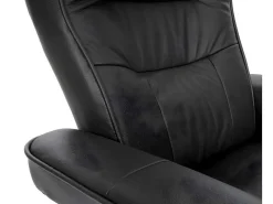 Edmonton Fauteuil Met Kruk, Zwart, Honingkleurig-Vente-unique Discount