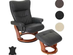 Edmonton Fauteuil Met Kruk, Zwart, Honingkleurig-Vente-unique Discount