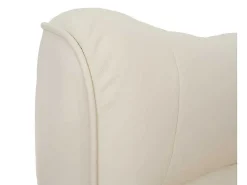 Edmonton Fauteuil Met Kruk, Creme, Honingkleurig-Vente-unique
