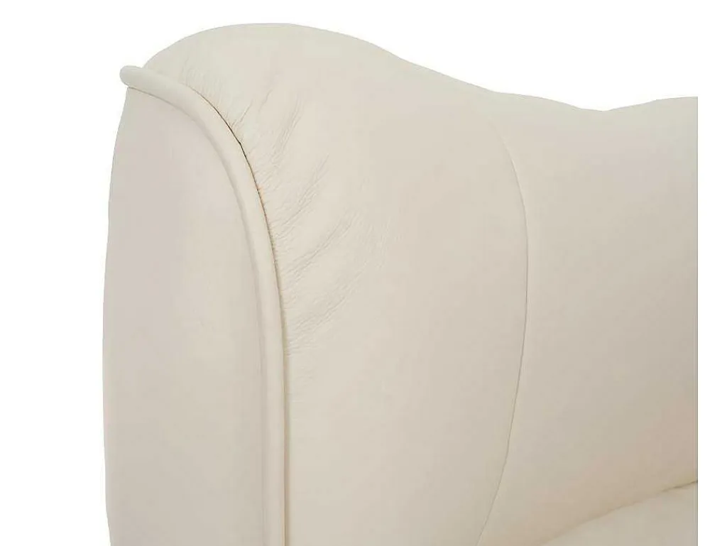 Edmonton Fauteuil Met Kruk, Creme, Honingkleurig-Vente-unique