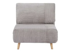 Eenpersoons Slaapbank Van Fluweel Ribstof Palula - Lichtgrijs-Vente-unique Outlet