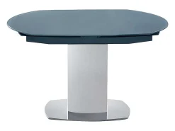 Eettafel Talicia Uitschuifbaar Van Gehard Glas En Metaal - 6 Tot 8 Personen - Grijs-Vente-unique New
