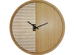 Eigentijdse Wandklok Bossifa - D. 40 Cm - Natuurlijke Kleur-OZAIA
