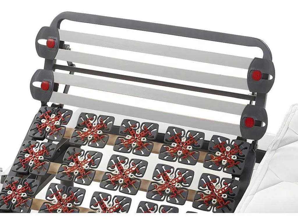 Elektrisch Bed Bedbodem En Matras Lattenbodem En Contactplaatjes - Pandora Ii Van - Motor Okin - Wit - 2X80X200 Cm-DREAMEA Hot