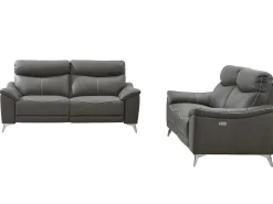 Elektrische 3+2 Zits Relaxbank Van Leer Metronomya - Taupe-Vente-unique Best