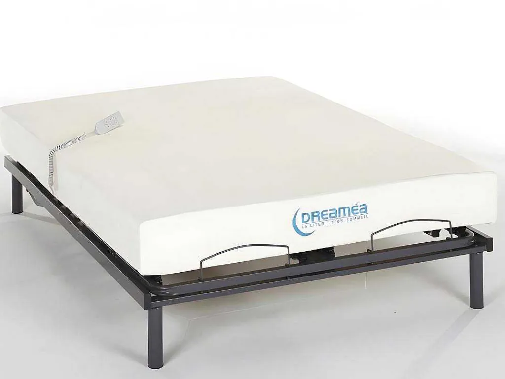 Elektrische Bed - Bedbodem En Matras - Met Vormgeheugen Jimbaran Ii Van - Motor Okin - 140 X 200 Cm-DREAMEA