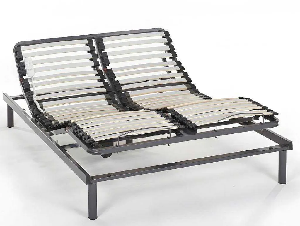 Elektrische Bed - Bedbodem En Matras - Met Vormgeheugen Jimbaran Ii Van - Motor Okin - 140 X 200 Cm-DREAMEA