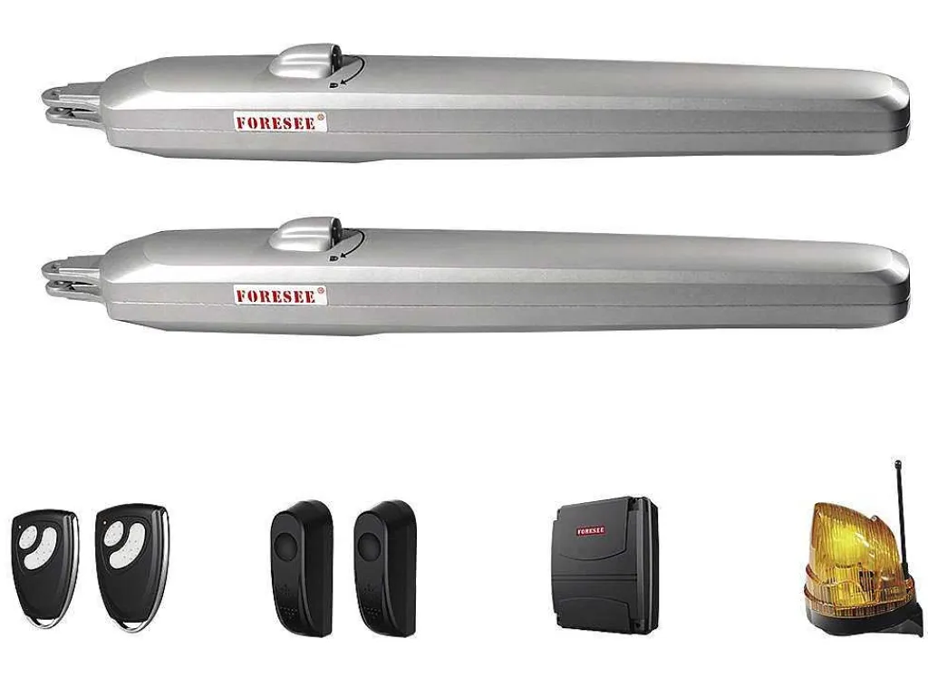 Elektrische Draaipoort Van Aluminium L397 X H181 Cm Wit - Nazario-EXPERTLAND Online