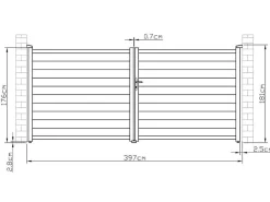 Elektrische Draaipoort Van Aluminium L397 X H181 Cm Wit - Nazario-EXPERTLAND Online