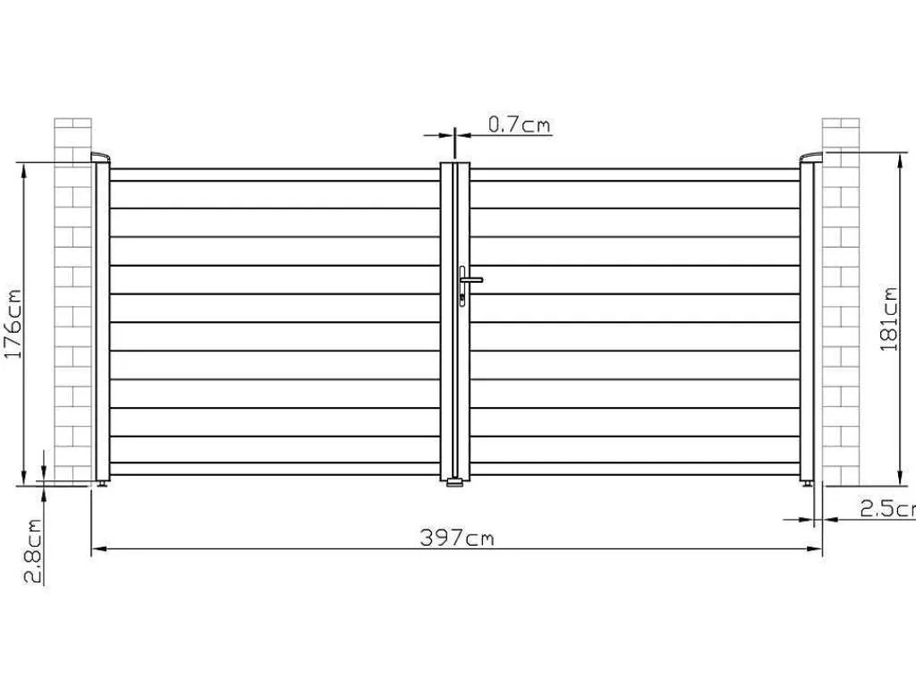 Elektrische Draaipoort Van Aluminium L397 X H181 Cm Wit - Nazario-EXPERTLAND Online