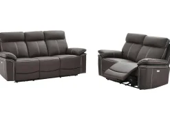 Elektrische Drie- & Tweezits Relaxbank Van Leer Isiris - Bruin-Vente-unique Outlet