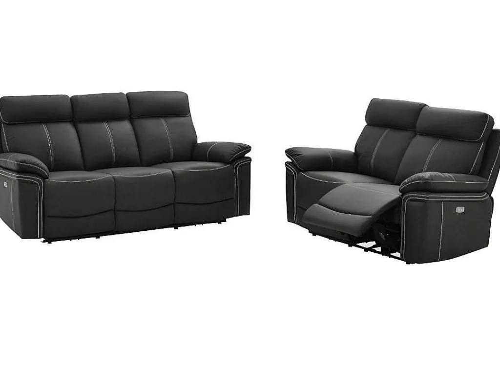 Elektrische Drie- & Tweezits Relaxbank Van Leer Isiris - Zwart-Vente-unique