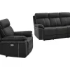 Elektrische Driezits Relaxbank + Relaxstoel Van Leer Isiris - Zwart-Vente-unique Sale