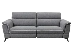 Elektrische Driezits Relaxbank Macari - Stof - Grijs-Vente-unique Hot