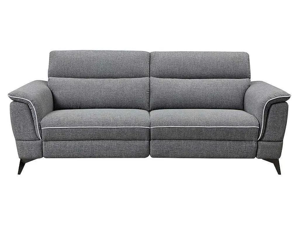 Elektrische Driezits Relaxbank Macari - Stof - Grijs-Vente-unique Hot