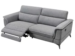 Elektrische Driezits Relaxbank Macari - Stof - Grijs-Vente-unique Hot
