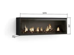 Elektrische Haard Led , 107X38X25Cm, Woonkamer - Eetkamer, Elektrische Haard, Zwart-Skraut Home Sale