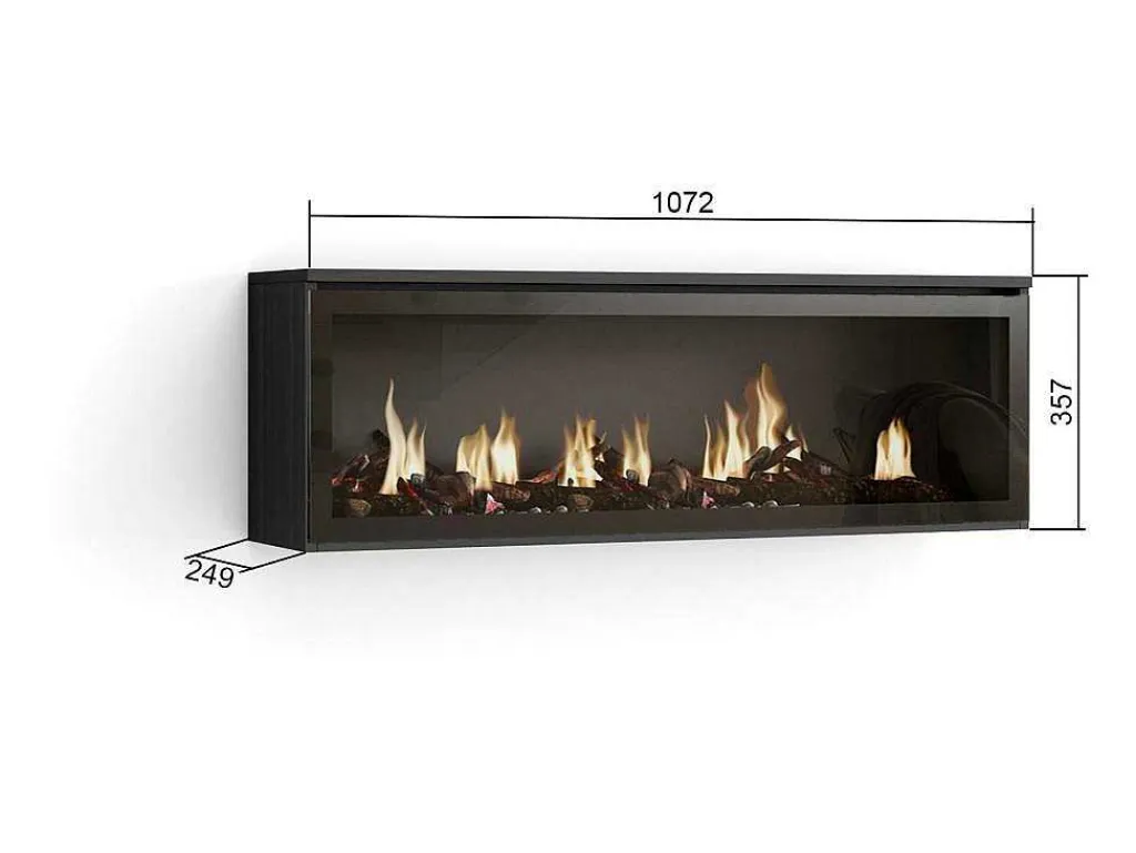 Elektrische Haard Led , 107X38X25Cm, Woonkamer - Eetkamer, Elektrische Haard, Zwart-Skraut Home Sale